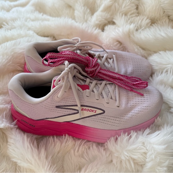 Brooks Empower Her Ghost Max 2 Running Shoe Sport Fuchsia/Orchid/White Sz 10 - Picture 2 of 14